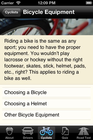 CAA Bicycle Safety App screenshot 3