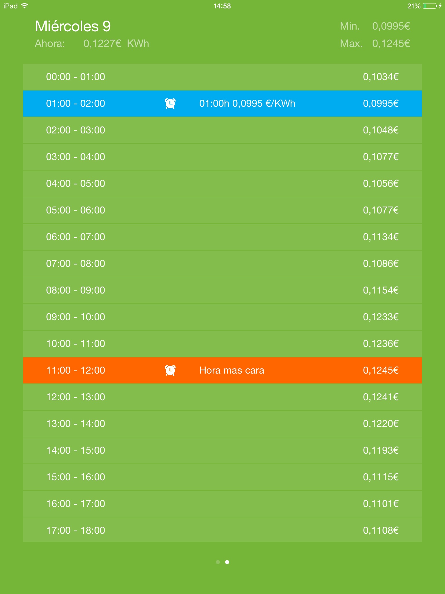 LuzApp - El precio de la luz por horas screenshot 4
