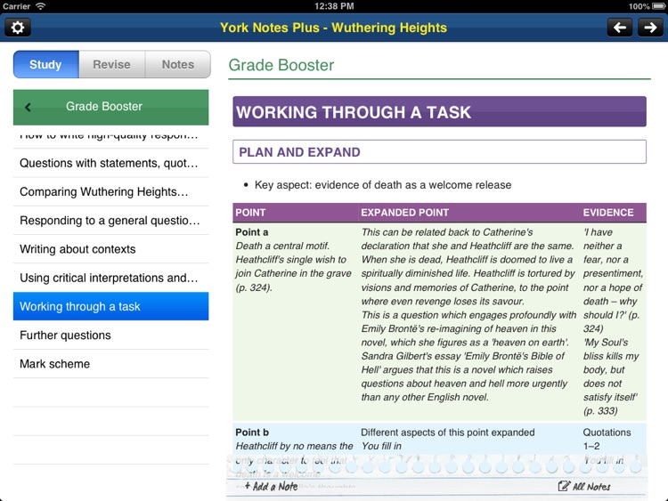 Wuthering Heights York Notes AS and A2 for iPad