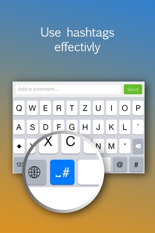 SPACE and HASH Keyboard for Instagram & Twitter screenshot 2