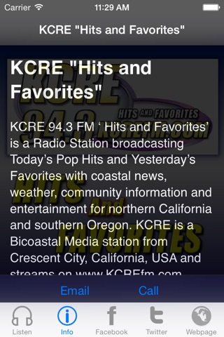 KCRE 94.3 "Hits and Favorites" screenshot 3