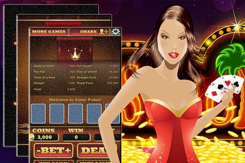 Poker Deluxe - Professional Superstars Video Poker for Winners screenshot 2