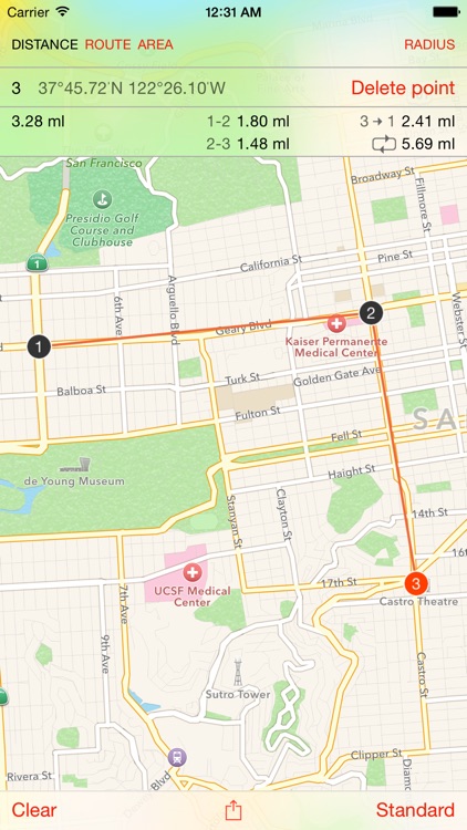 Map Tools - area, distance, radius and angle measurement screenshot-0