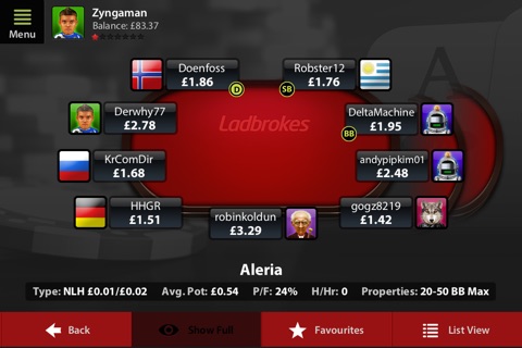 Ladbrokes Poker screenshot 2