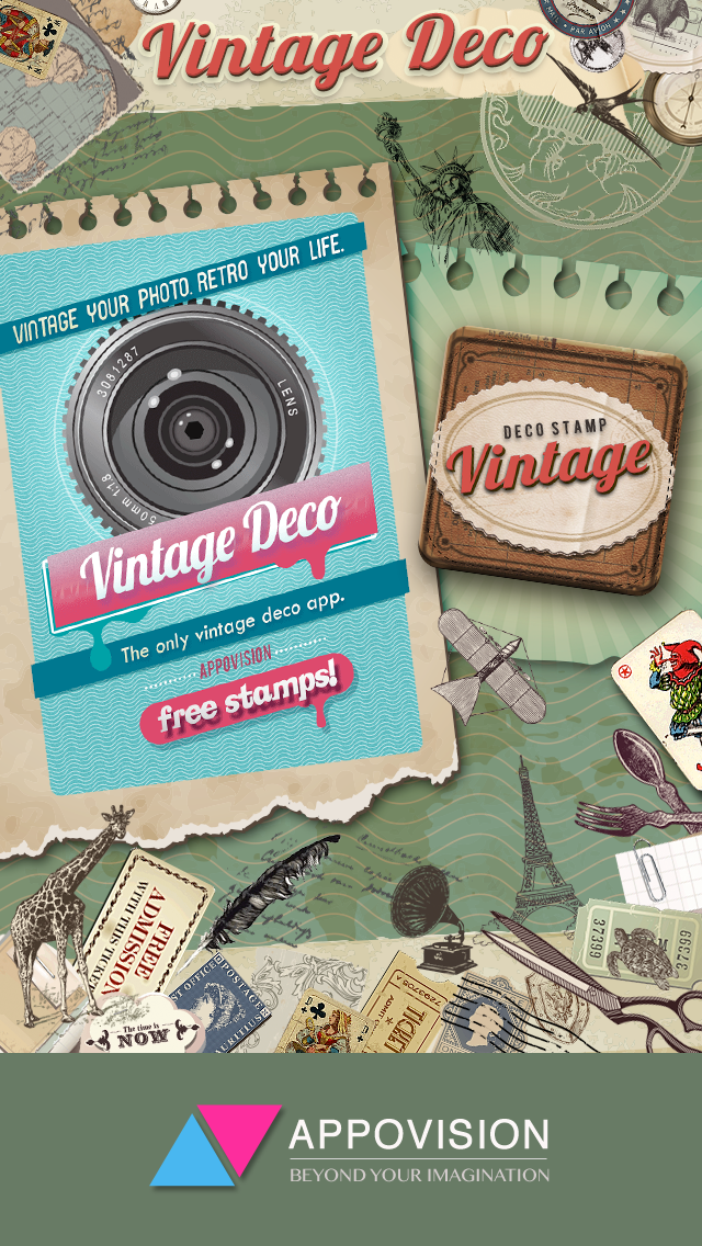 How to cancel & delete Vintage Deco Pro - Sticker Camera for Photo Editing from iphone & ipad 1