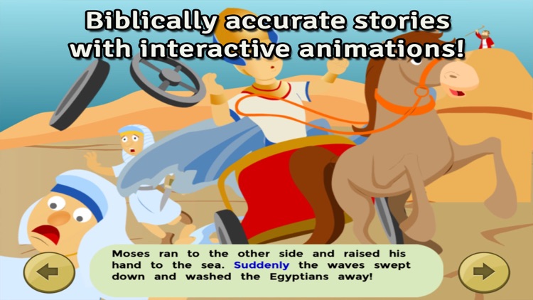 Moses and the Parting of the Red Sea: Bible Heroes - Teach Your Kids with Stories, Songs, Puzzles and Coloring Games! screenshot-1