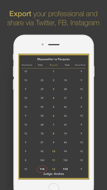 JudgePad (Boxing scorecard)