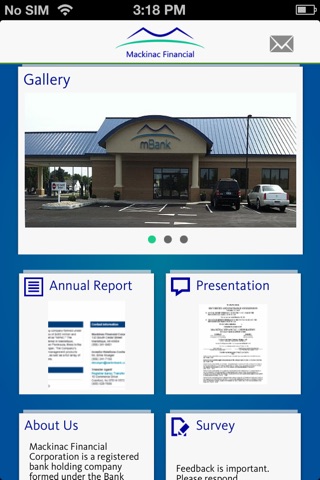 Mackinac Financial IR screenshot 3