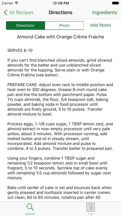 Planet Recipe for iPhone