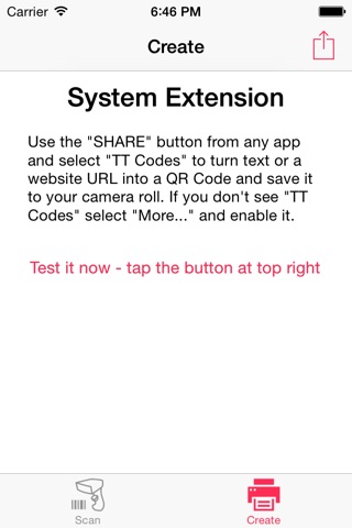 TT Codes - QR Codes Scanner & Creator Action Extension screenshot 2