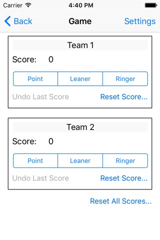 Horseshoes Score Keeper screenshot 2