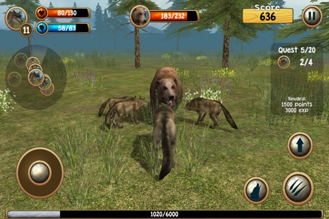 Wild Wolf Simulator 3D screenshot 2