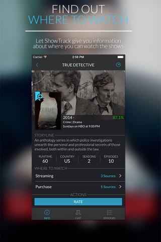 ShowTrack - Find, manage and track TV shows screenshot 2