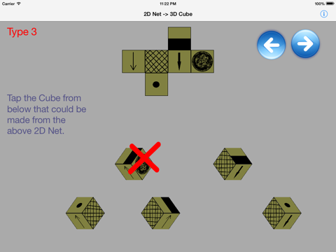 11 Plus 2D Net to 3D Cube screenshot 2