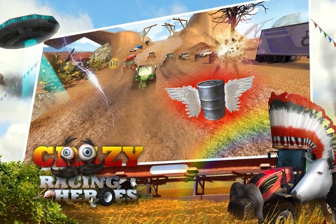 A Crazy Racing Heroes Free: Fun Tractor Driving Derby 3D screenshot 4
