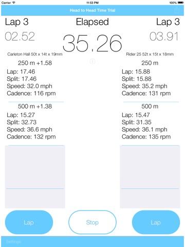 Track Cycling Stopwatch (iPad) screenshot 4