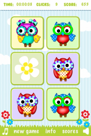 Memory Owl Card Matches Games For Kids screenshot 2