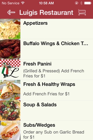 Luigis Restaurant screenshot 2