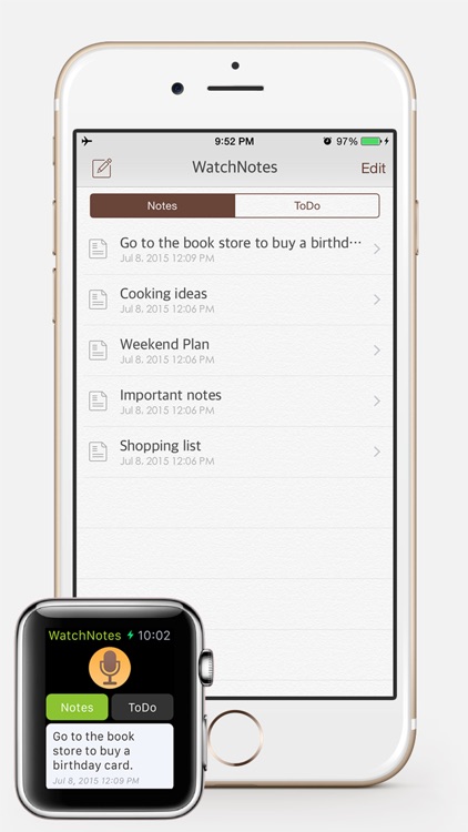 WatchNotes - Notes/Memo/Todo/Checklist for Apple Watch