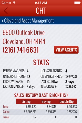 Cleveland Home Title Contact Manager screenshot 2