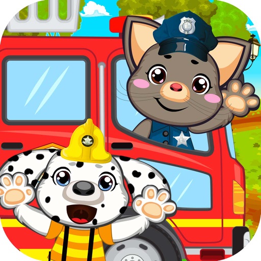 Kids Learning Fun & Educational Games for Toddlers - play fire truck puzzles & teach brain skills to pre-school children! Icon