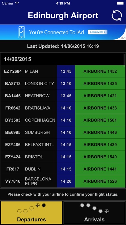 Flight Board - Edinburgh Airport (EDI)