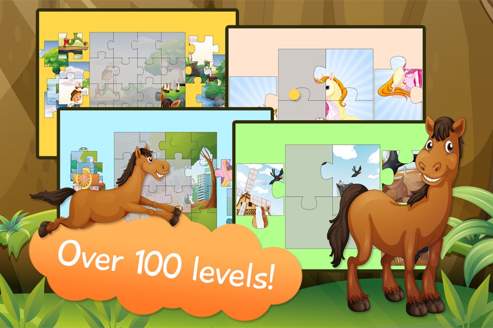 Kids Jigsaw Puzzle Horses - Free screenshot 2