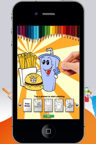 Coloring Book Funny Food screenshot 2