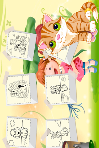 Cute Cat & Dog Coloring Book - All In 1 Animals Draw, Paint And Color Games HD For Good Kid screenshot 3