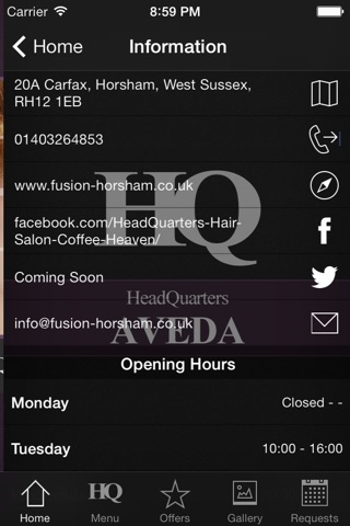 HeadQuarters Aveda Hair Salon screenshot 3