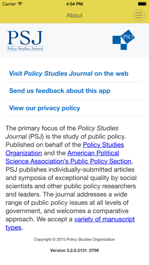 Policy Studies Journal(圖5)-速報App