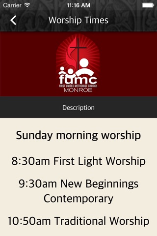 First United Methodist Church Monroe screenshot 2