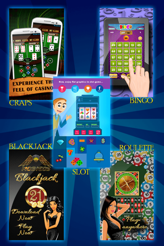 Casino House: Blackjack, Slot Machine, Craps, Bingo,Baccarat,Video Poker,Keno,Roulette screenshot 3