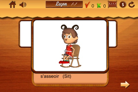 Verbes français pour les enfants –Partie 1-Animé d'apprentissage de la langue: Animated French Verbs for Kids screenshot 3