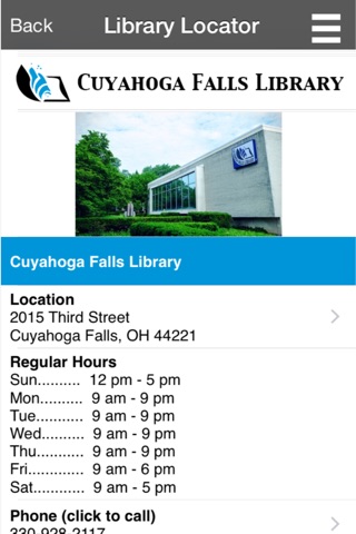 Cuyahoga Falls Library screenshot 2