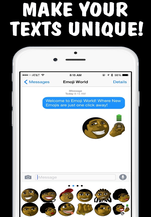 Blackmojis Keyboard - Black Emojis & New Emojis by Emoji World screenshot 2