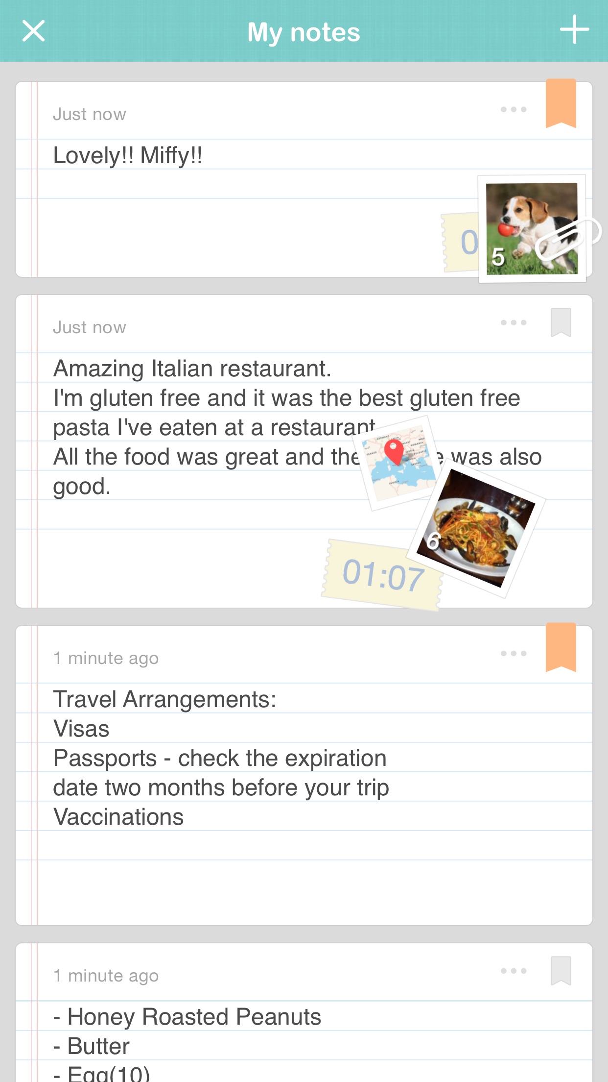 Screenshot do app NOTE'd