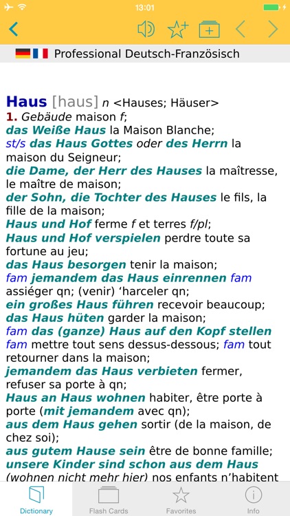 French <-> German Talking Dictionary Professional