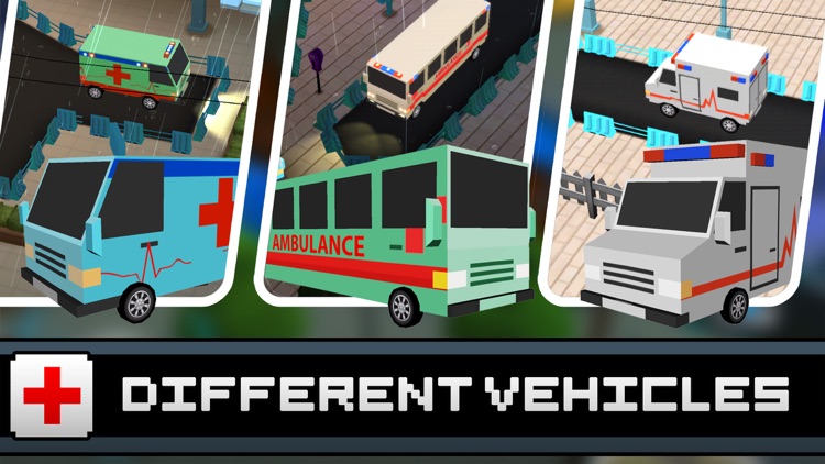 3D Blocky Moto Ambulance King - Emergency Dr Rush Road Parking Mini Game