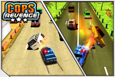 Cops Revenge - Police Car Demolition on Highway ( A Game for Destruction Lovers ) screenshot 2