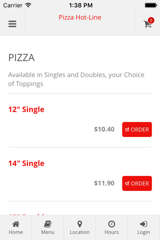 Pizza Hot-Line Online Ordering screenshot 2