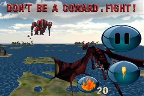 Red Dragon Robot Attack - An Epic 3D Arial battlefield apocalypse screenshot 3