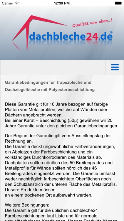 dachbleche24 - app dein Dach!