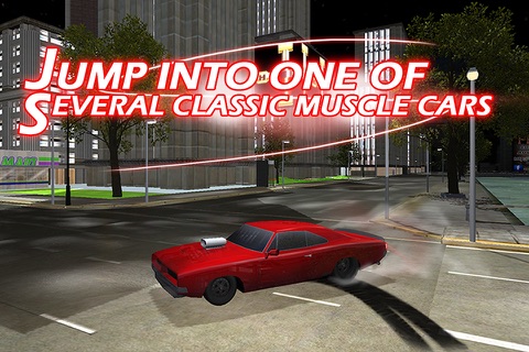 3D Muscle Car V8 Parking: Classic Car City Racing Free Game screenshot 2