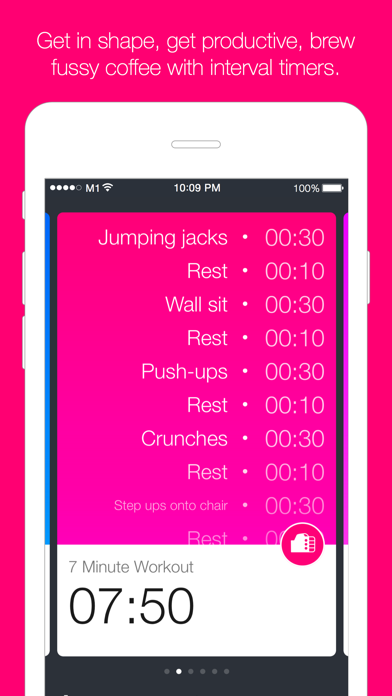 Timers - Interval timers for workout and making fussy coffee Screenshot 1