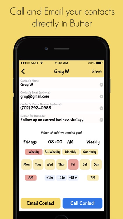 Butter - Contacts Reminders