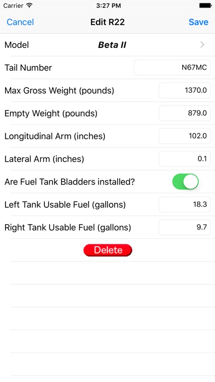 R22 Weight & Balance screenshot-4