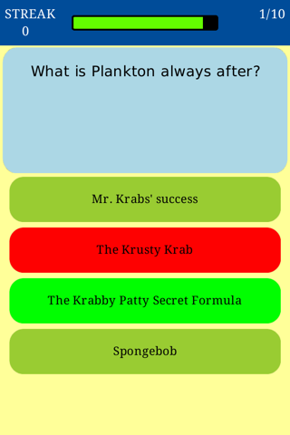 Trivia for Spongebob - Fan Quiz for the TV animation series screenshot 2