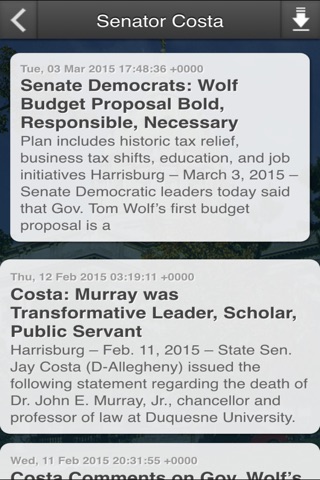 Senator Costa screenshot 2