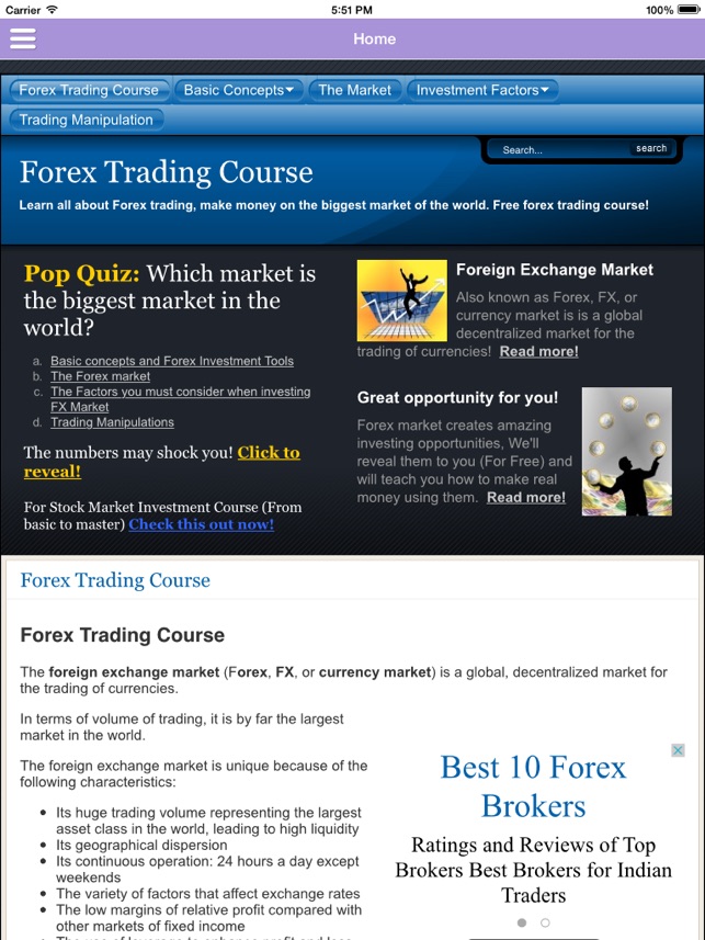 在 上的 Foreign Exchange Forex Investment Course 在 上的 Foreign Exchange